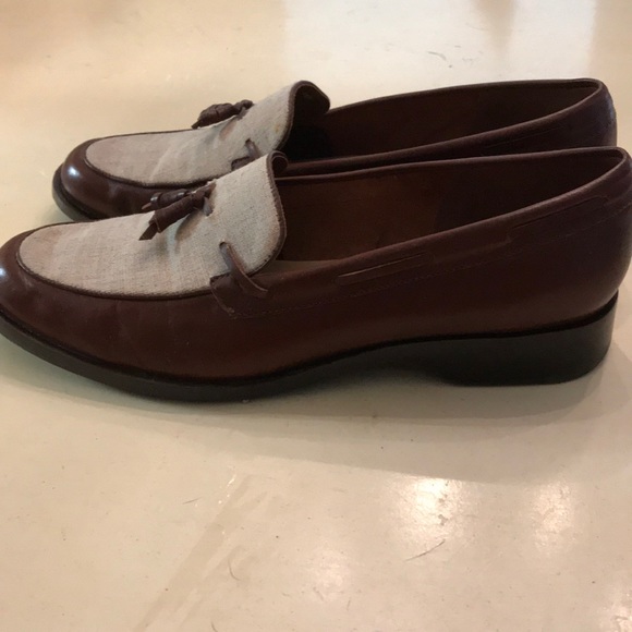 Aigner 2-toned leather and canvas loafers - Picture 2 of 6